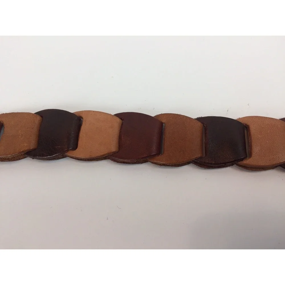 Tri-Colored Leather Belt Browns 1 1/4